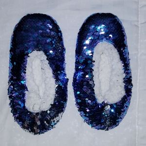 Girls Mermaid sequin slippers